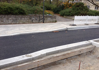 Blick auf Marienwegeinmündung heute Mittag Foto von Marienwegeinmündung und der neuen Fahrbahn - heute Mittag.