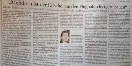 Foto von heute - Zeitungsartikel Foto von einem Zeitungsartikel ist zu sehen