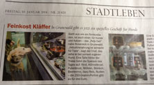 Foto von Zeitungsartikel Foto von Zeitungsartikel ist zu sehen - von heute.