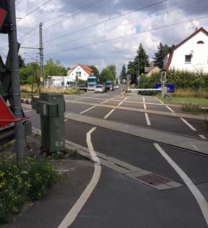 Foto von Bahnschranke in Werder