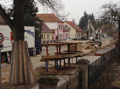 Foto von der Baustelle Richtung Innenstadt