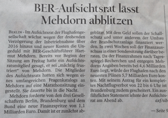 Artikel vom 12.4. Foto von Artikel.