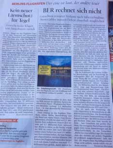 Foto von einem Zeitungsartikel aus dem Tagesspiegel ist zu sehen