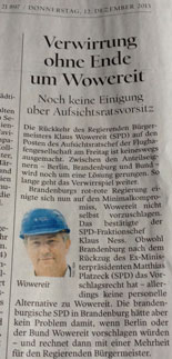 Foto von Zeitungsartikel ist zu sehen - heute.