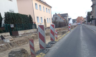 Foto von Straßenbau auf der östlichen Seite ist zu sehen - heute.