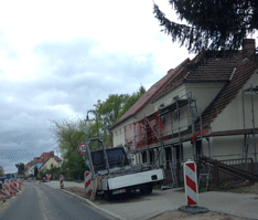 Straße heute früh Foto von einem Straßenbereich Nähe Marienweg - heute.