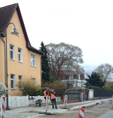 Foto von einem Straßenbereich - heute.