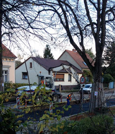 Bagger von Eurovia - heute Bagger von Eurovia ist zu sehen - Foto von heute.