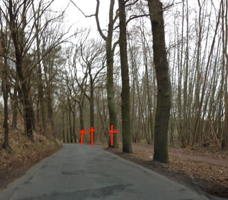 Blick auf Straße am Schwielowsee heute Foto von Straße am Ufer des Schwielowsees ist zu sehen - heute.