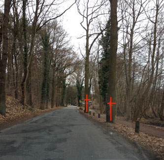 Blick auf Straße am Schwielowsee heute Foto von Straße am Ufer des Schwielowsees ist zu sehen - heute.