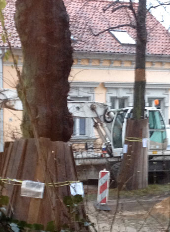 Foto von Bagger am Baum 72 ist zu sehen - heute.