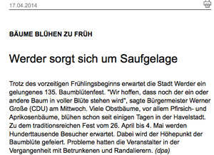 Notiz in der atz heute Foto von einem Zeitungsartikel - Notiz in der taz - heute.