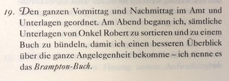 heute aus dem Tagebuch Foto von der Tagebuchseite ist zu sehen.