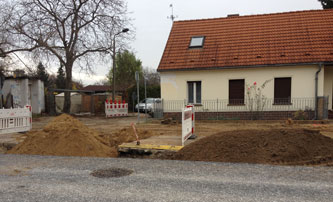 Foto von der Gartenstraße ist zu sehen - heute.