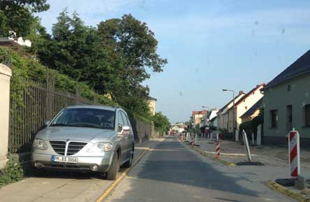 Foto von der Straße am Abend heute