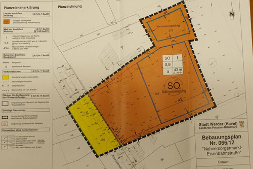 Foto von dem Plan Nr. 66 in der Eisenbahnstraße.