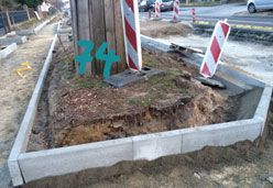 andere Straßenseite mit Linde 74 Foto von der anderen Straßenseite mit Linde 74