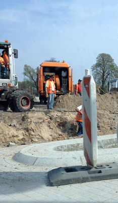 Foto von Erdarbeiten an der süßen Ecke heute Foto von der süßen Ecke - heute - ist zu sehen.