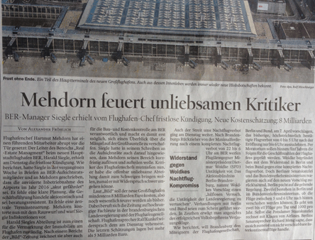 Foto von Zeitungsartikel heute. Foto von einem Zeitungsartikel (Ausschnitt) - heute.