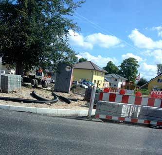 Foto von der Gabelung der Eisenbahnstraße ist zu sehen