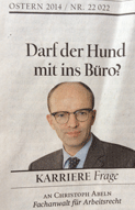 Foto von Zeitungsartikel aus Tagesspiegel - heute.