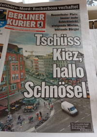 Blick auf Berliner Kurier heute Foto von Berliner Kurier, erste Seite ist zu sehen - heute.
