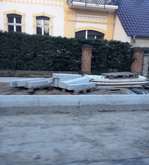 Foto - Straße im Bau - heute Foto von der Straße - heute.