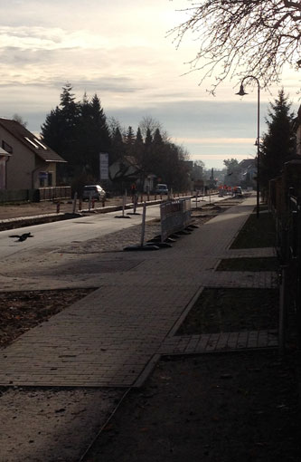 Foto von Eisenbahnstraße Richtung Kino heute früh Foto von Eisenbahnstraße Richtung Kino ist zu sehen - heute.