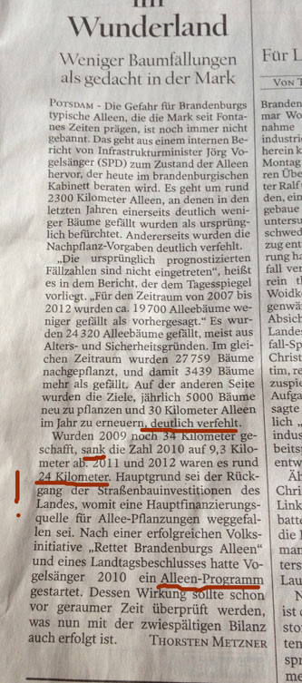 Foto von Zeitungsartikel ist zu sehen - heute.