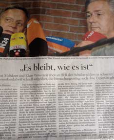 Foto - Artikel aus dem Tagesspiegel heute Foto einem Zeitungsausschnitt ist zu sehen