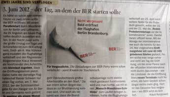 Foto einem Zeitungsausschnitt ist zu sehen