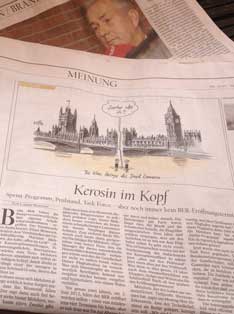 Foto einem Zeitungsausschnitt ist zu sehen