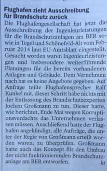 Foto von einem Artikel aus dem Tagesspiegel vom 31.Juli 2014 Foto von einem Zeitungsartikel ist zu sehen