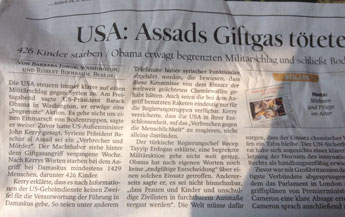 Blick auf einen aktuellen Zeitungsartikel ein Foto - Blick auf einen Zeitungsartikel aus einer Tageszeitung ist zu sehen - Foto.