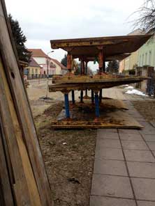 heute aktuelles Foto vom Gehweg Höhe Eisenbahnstraße 134