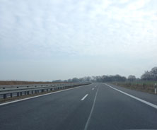 Autobahn Richtung Teltow heute Foto von Autobahn Richtung Teltow ist zu sehen - heute früh.