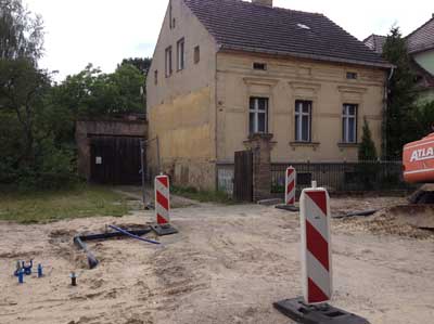 Foto von Straßenbauarbeiten heute Eisenbahnstraße,