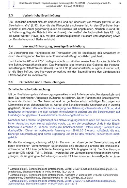 Bebauungsplanfestsetzungen Begründung - aktueller Stand 2015 - Seite 5 5. Seite