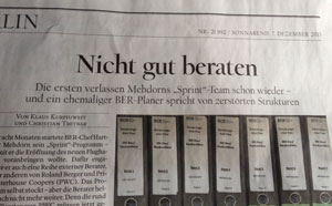 Foto von Zeitungsartikel ist zu sehen - heute.