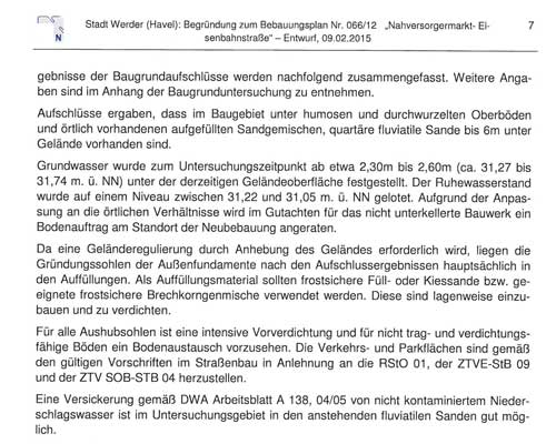 Bebauungsplanfestsetzungen Begründung - aktueller Stand 2015 - Seite 7 7. Seite