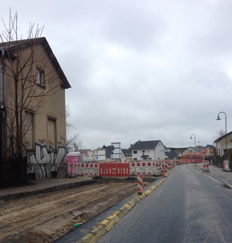 Foto von Eisenbahnstraße  ist zu sehen - heute.