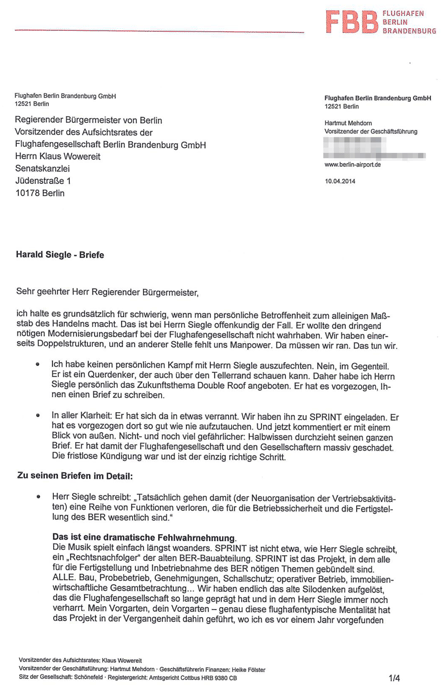 erste Seite erste Seite des Briefes - von heute.