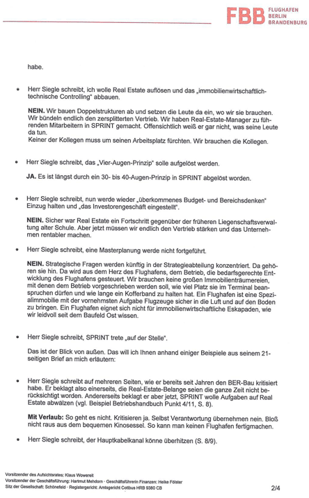 zweite Seite des Briefes - von heute.