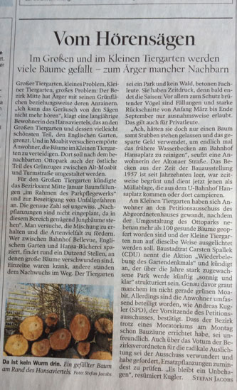Artikel über Berlin Foto von Artikel ist zu sehen - heute.