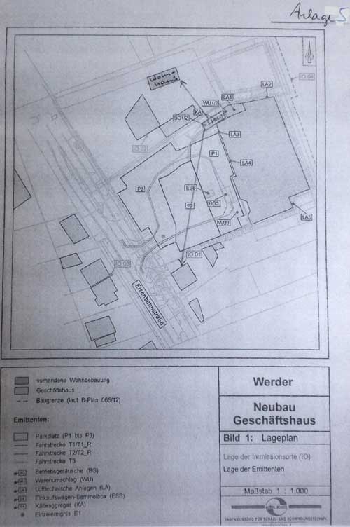 Anlage 5 Karte mit Lage der Emittenten - Eisenbahnstraße zur Stellungnahme 