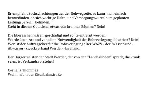 Leserbrief ist abgebildet