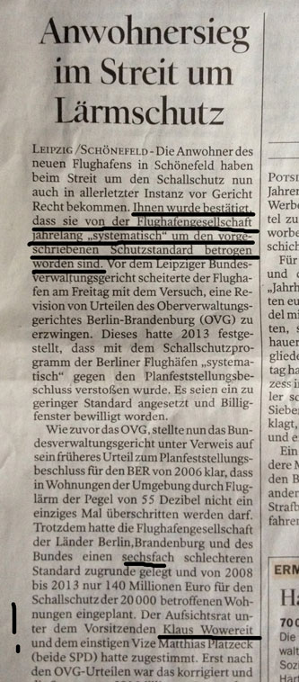 Foto von Zeitungsartikel ist zu sehen - heute.