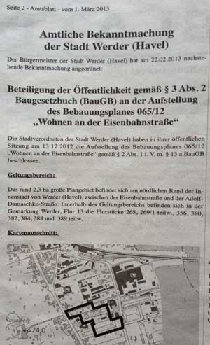 Fristenangabe Text Foto aus Zeitung