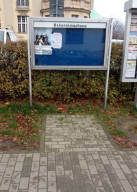Blick auf Schaukasten der Stadt Werder, heute Foto von dem Schaukasten der Stadt Werder - heute.