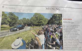 Foto von einem Zeitungsartikel mit Foto,